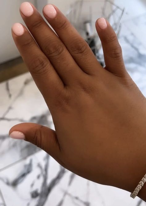 Very Short French Nails, Natural Nails Manicure, Short Nail Manicure, Russian Manicure, Brown Acrylic Nails, Natural Nail Designs, Plain Nails, Short Gel Nails, Short Square Acrylic Nails