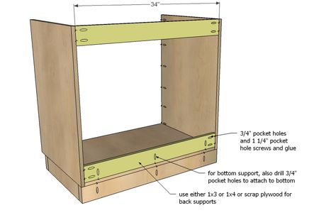 An Diy Kitchen Cabinets Build, Kitchen Cabinet Plans, Cabinet Woodworking Plans, Building Kitchen Cabinets, Kitchen Base Cabinets, Building A Kitchen, Outdoor Kitchen Cabinets, Cabinet Plans, Face Frame