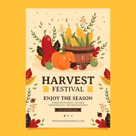 Festival Signs, Festival Branding, Harvest Fest, Event Posters, Fall Fest, Festival Celebration, Harvest Festival, Stationery Templates, Card Banner