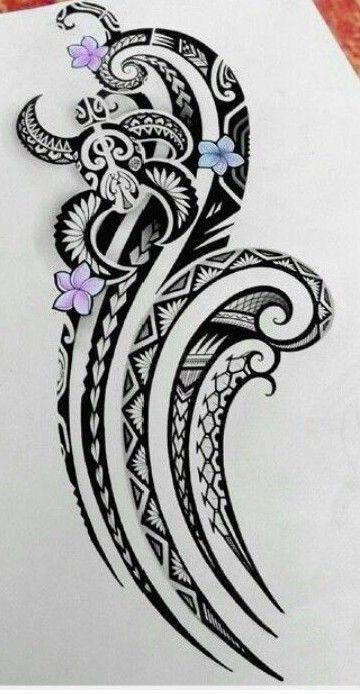 Tongan Tattoo Women, Hawian Flower Tattoos Women, Polynesian Turtle Tattoo Design, Maori Turtle Tattoo, Polynesian Sleeve Tattoo, Maori Tattoo Frau, Draw Mandala, Turtle Tattoos, Polynesian Tattoos Women