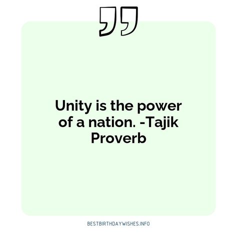 Tajikistan is a proud nation with a strong spirit of unity and patriotism. These unity quotes serve to inspire and motivate the country's national pri... | # #FreedomDayWishes Check more at https://www.ehindijokes.com/unity-quotes-inspire-tajikistan-national-spirit/ Unity Quotes, Quotes People, Independence Day Wishes, Quotes To Inspire, Day Wishes, Proverbs, Inspirational Quotes, Quotes, Quick Saves