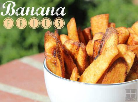 Paleo Banana Fries Fries Plantains, Banana Fries, Homestead Baking, Aip Veggies, Real Food Snacks, Paleo Appetizers, Paleo Banana, Fried Bananas, Mama Natural