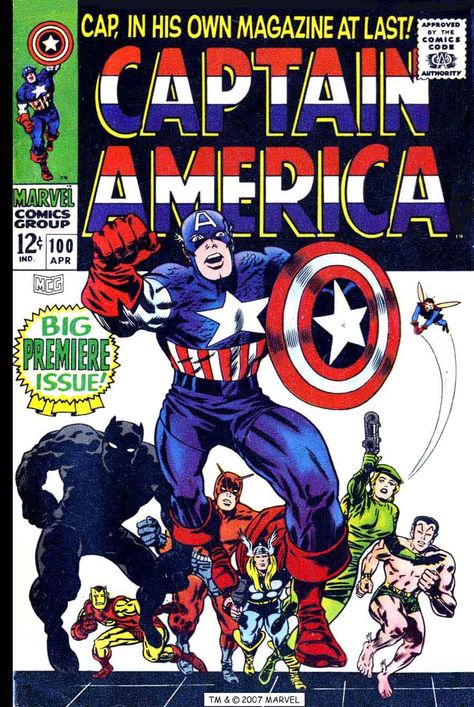 Pencil Ink comic book artists blog 1950s 1960s 1970s 1980s ... Captain America Comic Cover, Wallpaper Avengers, Marvel Comics Covers, Silver Age Comics, Captain America Comic, Retro Comic Book, Kirby Art, Classic Comic Books, Comic Poster