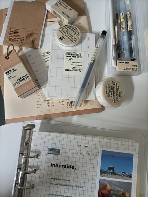 Muji Haul, Clear Journal, Academic Aesthetic, School Suplies, Study Stationery, Study Board, Japanese School, School Help, Study Motivation Inspiration