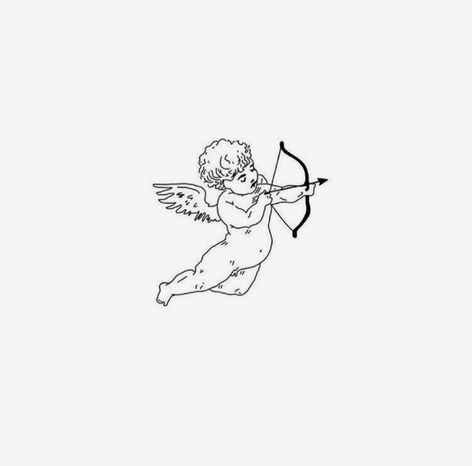 ✰ PINTEREST: @luv4audrey ✰ Cherub Drawing, Cupid Drawing, Cupid Tattoo, Cherub Tattoo, Inspiration Tattoos, Geniale Tattoos, Angel Tattoo, Aesthetic Tattoo, Eye Tattoo