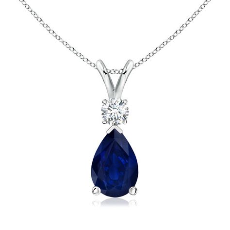 Love this Jewelry Style from Angara! Solitaire Pear Blue Sapphire and Diamond V-Bale Pendant Blue Sapphire Diamond Pendant, Diamond Pendant Jewelry, Sapphire Diamond Pendant, Tanzanite Pendant, Necklace With Diamond, Blue Sapphire Pendant, Sapphire Necklace Pendants, Tanzanite Necklace, Drop Pendant Necklace