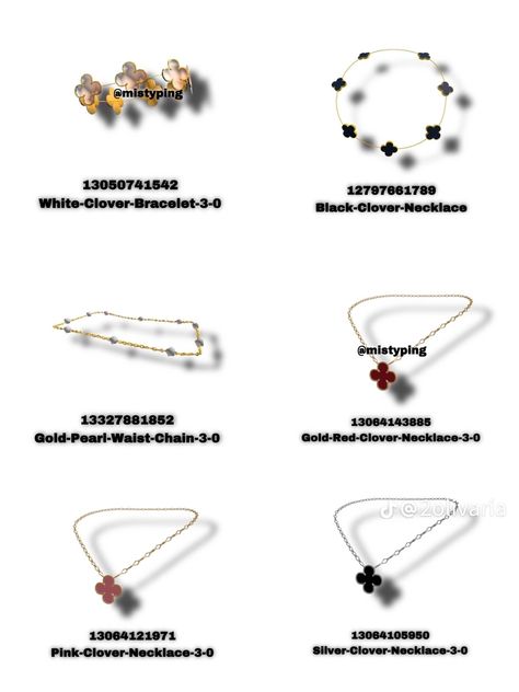 Van Cleef Necklace Roblox Code, Bloxburg Black Accessories Codes, Bloxburg Bracelet Code, Roblox Codes Necklaces, Berry Avenue Bracelet Code, Roblox Bracelet Code, Accessories Berry Avenue Codes, Roblox Jewelry Code, Bloxburg Necklace Code