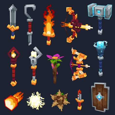 ArtStation - Fantasy minecraft weapons, w11shes Minecraft M, Fantasy Minecraft, Minecraft Addons, Minecraft Modpacks, Steampunk City, Minecraft Images, Minecraft Interior Design, Minecraft Mod, Minecraft Pictures