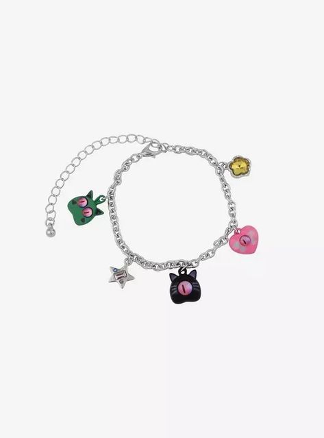 Sweet Society® Mutant Kitty Charm Bracelet, Goth Wardrobe, Halloween Accessories Hair, Hearts And Flowers, Halloween Costume Accessories, Pastel Goth, Hot Topic, Costume Accessories, Pink Purple, Pink And Orange