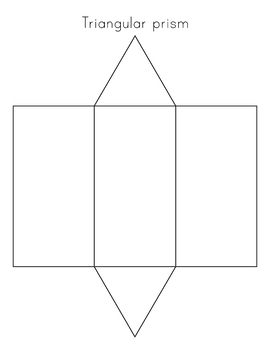 MAKE A 3D TRIANGULAR PRISM SHAPE OUT OF PAPER - TEMPLATE:This great resource contains a template for making triangular prism with paper after printout!This activity will help your students to learn about 3D triangular prism and have fun at the same time because they will enjoy it when they cut out nets of triangular prism template and try to fold it correctly.----------------------------------------------------------------------------------------------You can Follow Me on TPT for new resources.T Triangular Prism Template, 3d Shapes With Paper, 3d Shapes Templates, Prism Template, 3d Shapes Nets, Geometry Projects, Rectangular Prism, Triangular Prism, Shape Templates