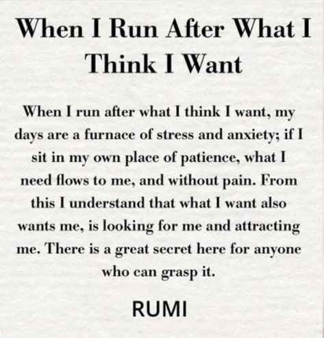 When I Run After What I Think I Want, Rabbi Quotes, Rumi Poems, Arabic Poems, Best Rumi Quotes, Rumi Quotes Soul, Rumi Poem, Rumi Poetry, Life Coach Quotes