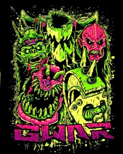 Gwar Band Art, Gwar Band, Heavy Metal Art, Band Posters, Music Stuff, Heavy Metal, Metal Art, Band, Music