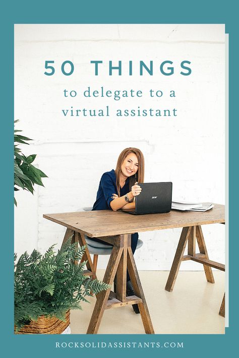 50 Things to Delegate to a Virtual Assistant — Rock Solid Virtual Assistants Virtual Assistant Services List, Data Entry Virtual Assistant, Virtual Assistant Advertisement, Canva Presentation, Coaching Resources, Become A Virtual Assistant, Calendar Management, How To Become A Virtual Assistant With No Experience, Virtual Assistant Training