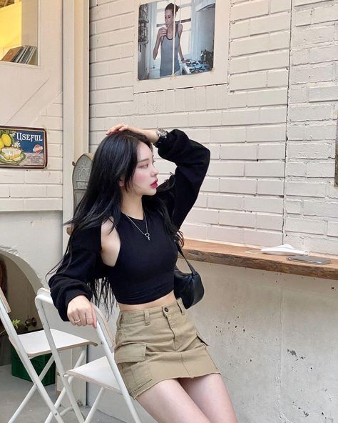 Korean Summer Outfits, Korean Casual Outfits, Easy Trendy Outfits, Ulzzang Fashion, Looks Chic, Kpop Fashion Outfits, Korean Street Fashion, Casual Summer Dresses, Korean Outfits