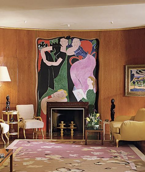 Nelson Rockefeller, New York Apartment, Jean Michel, Estilo Art Deco, Eclectic Interior, Mural Art, Henri Matisse, Living Room Art, Rug Design