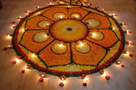 https://youtu.be/7SrGMy_VKVM Flower Rangoli Decoration Ideas, Flower Rangoli For Diwali Festivals, Diwali Flower Decoration Rangoli Designs, Fancy Rangoli Designs, Phool Rangoli Designs, Flower Diwali Rangoli, Diwali Flower Rangoli Ideas, Diwali Rangoli From Flowers, Flower Rangoli Designs Diwali