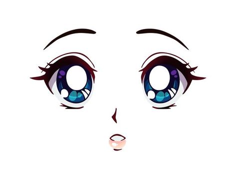 Webtoon Eyes, Cute Cartoon Eyes, Baby Logo Design, Regard Animal, Eye Expressions, Happy Eyes, Manga Eyes, Anime Face, Big Blue Eyes