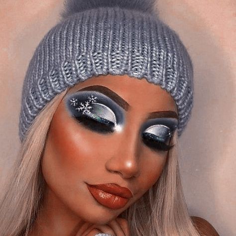 Ice Skater Makeup, Christmas Fantasy Makeup, Jack Frost Makeup, Snow Makeup Looks, Icy Makeup Looks, Skater Makeup, Icy Makeup, Snowflake Makeup, Winter Mermaid