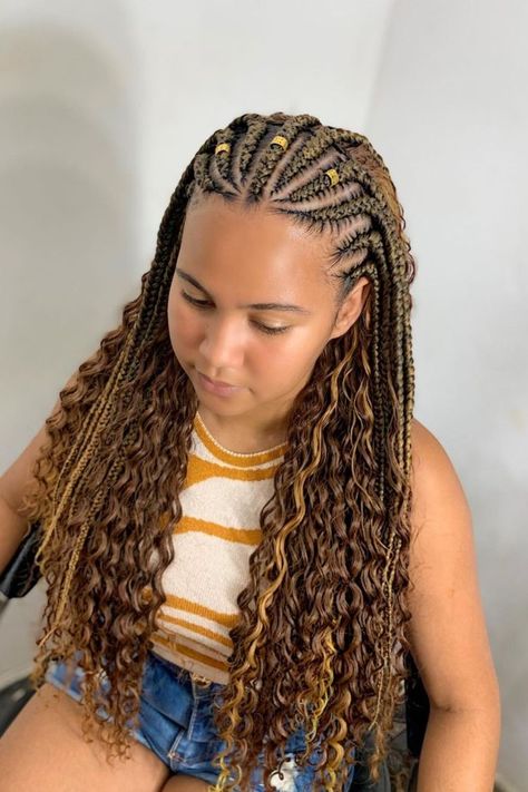 Fulani Braids Hairstyles With Color, Braids Hairstyles With Color, Big Fulani Braids, Braids Hairstyles 2023, Fulani Braids Hairstyles Designs, Hairstyles With Color, Boho Fulani Braids, Braids Big, Fulani Braids Hairstyles