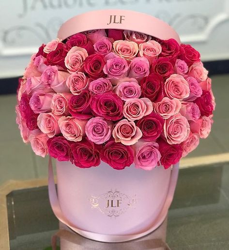 Pink makes you take your dreams seriously  50 shades of pink  #JLF #JAdoreLesFleurs  www.jadorelesfleurs.com Shades Of Pink Bouquet, 50 Pink Roses Bouquet, Pink Roses Bouquet Gift, Take Your Dreams Seriously, Biggest Bouquet Of Roses, Big Bouquet Of Pink Roses, Roses Bouquet Gift 1-800-flowers, Flower Bouquet Boxes, 50 Shades Of Pink