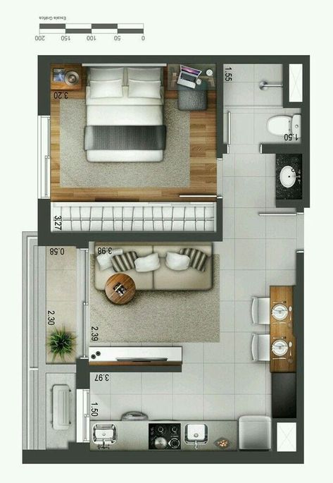 Loft Flat, Small Apartment Plans, Studio Apartment Floor Plans, House Floor Design, Small House Floor Plans, Small Apartment Design, Apartment Floor Plans, Tiny House Floor Plans, House Layout Plans