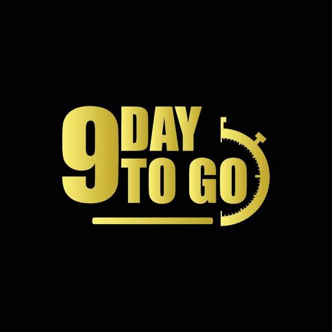 9 days to go Gradient button. Vector stock illustration 9 Days To Go Countdown, Days To Go Countdown, Gradient Button, Cityscape Photos, Logo Banners, Heart With Arrow, Background Banner, Vector Stock, Text Effects