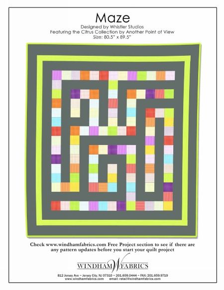 Maze by Whistler Studios Maze Quilt Pattern, Maze Quilt, Quilt Free Pattern, Another Point Of View, Maze Design, Log Cabin Quilt Pattern, Quilt Shops, Landscape Quilt, Fabric Stores