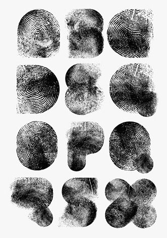 This is such a cute alphabet idea! I love the concept of using your fingerprints to stamp letters into paper. Blog Typography, Inspiration Typographie, Typography Alphabet, 타이포그래피 포스터 디자인, Typographic Poster, Creative Typography, Typographic Design, Typography Letters, Unique Fonts