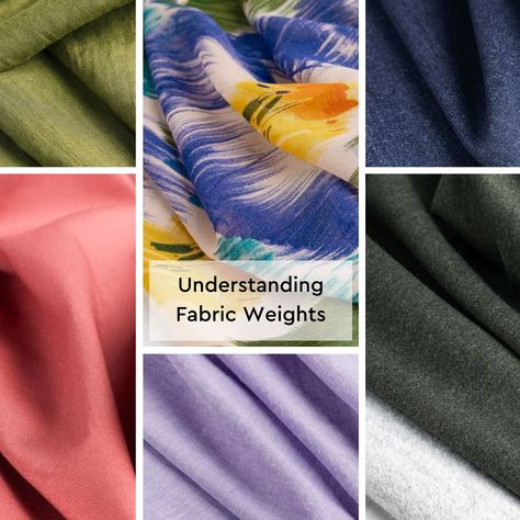 Understanding Fabric Weights Fabric Weights Pattern, Table Cloth Weights Diy, Tablecloth Weights Diy, How To Make Fabric Weights, Sewing Pattern Weights Diy, Weight Charts, Easy Handmade Gifts, Cozy Coats, Fabric Kit