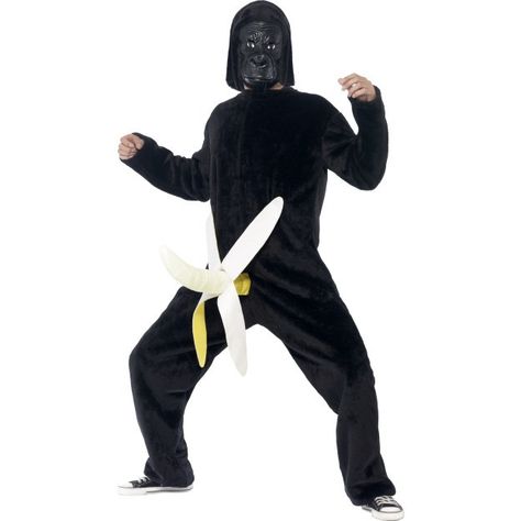 Men's King Dong Costume King Kong Costume, Gorilla Costume, Gorilla Costumes, Mens Fancy Dress, School Costume, Baggy Hoodie, Tshirt Headband, Costumes For Teens, Unique Hoodies