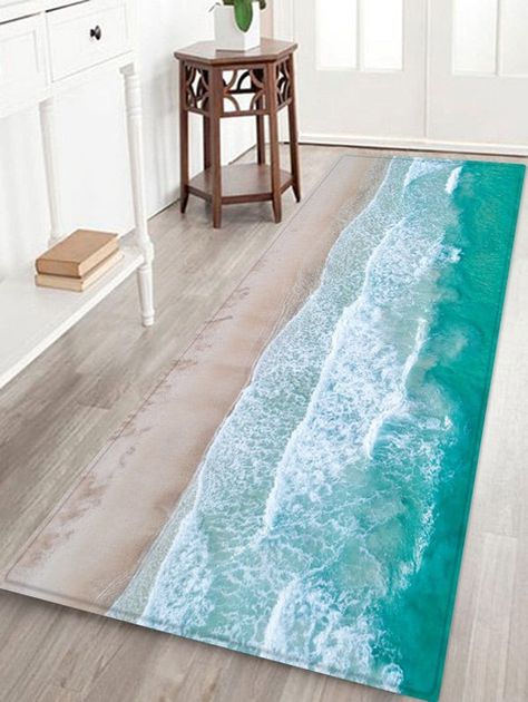 Sea Beach Printed Skidproof Area Mat - Bath Mat Placement, Beach Curtains, Native Women, Kitchen Carpet Runner, Cheap Carpet, Buying Carpet, Floor Area Rugs, Cheap Rugs, Bathroom Rugs Bath Mats