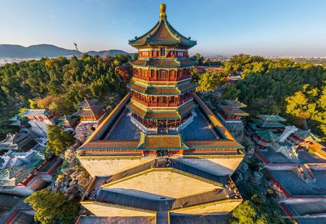 The Summer Palace, Tower of Buddhist Incense | China Summer Palace Beijing, The Summer Palace, China Image, 360 Virtual Tour, Tour Around The World, Summer Palace, Virtual Travel, Interesting Places, Ancient China