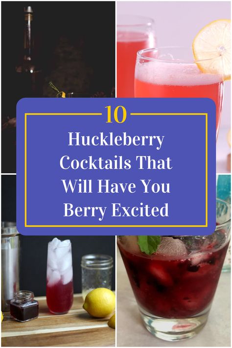 Collage of 4 huckleberry cocktails. Huckleberry Mule Recipe, Huckleberry Vodka Drinks Recipes, Huckleberry Cocktails, Huckleberry Mule, Huckleberry Vodka Recipes, Bees Knees Cocktail, Vodka Recipes Drinks, Night In With Friends, Drink Recipies