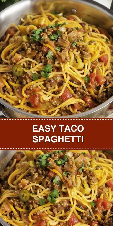 Discover the perfect blend of Mexican and Italian flavors with this Easy Taco Spaghetti recipe. Combining seasoned ground beef, Rotel tomatoes, and melty Mexican cheese, this dish offers a quick and delicious dinner solution. Ideal for busy weeknights, it's a one-pot meal that promises minimal cleanup and maximum taste. Try it tonight and enjoy a hearty, comforting meal your whole family will love. Rotel Tomatoes Recipes Dinners, Taco Spaghetti Recipe, Southwestern Food, Mexican Spaghetti, Ground Beef Taco Seasoning, Spaghetti With Ground Beef, Seasoned Ground Beef, Taco Spaghetti, Rotel Tomatoes