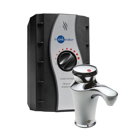 The InSinkErator Invite H-Contour Chrome Instant Hot Water Dispenser System is convenient to install. It delivers up to sixty cups per hour of near-boiling water. It features stylish with sleek chrome Hot Water Tank, Hot Water Dispensers, Stainless Steel Tanks, Kitchen Counter Top, Water Dispensers, Chrome Faucet, Water Faucet, Water Dispenser, Water Systems