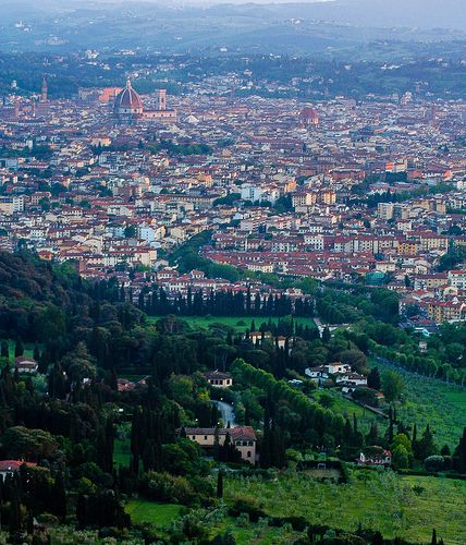 Sunset View of Florence from Fiesole #Florence #Fiesole #Italy Firenze Italy, Sunset View, Rome Travel, Sunset Views, Florence Italy, Summer Holiday, Italy Travel, Tuscany, Paris Skyline