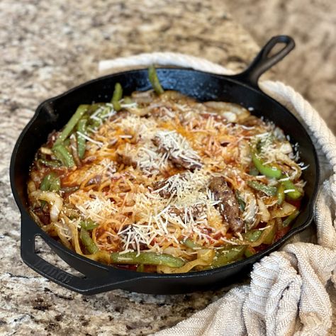 Johnny Carinos Skilletini Recipe, Skilletini Recipe, Johnny Carinos, Timballo Recipe, Carrabbas Recipes, Skillet Recipes Dinner, Restaurant Hacks, Cast Iron Skillet Recipes Dinner, Substitute Ingredients