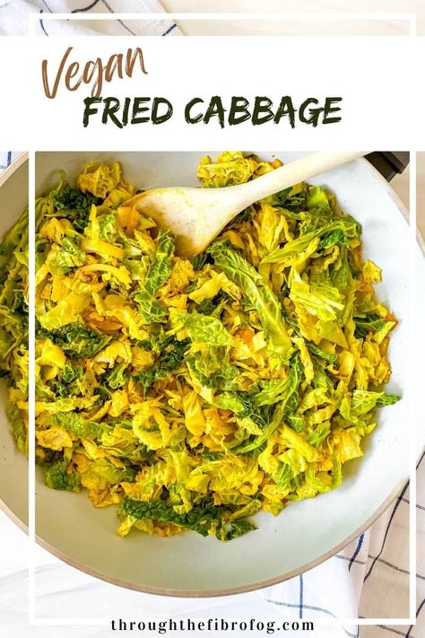 Vegan Fried Cabbage Vegan Fried Cabbage, Turkey Stuffed Sweet Potato, Histamine Food List, Low Histamine Breakfast, Fried Cabbage Recipes, Low Histamine Recipes, Histamine Diet, Fibro Fog, Vegan Fries