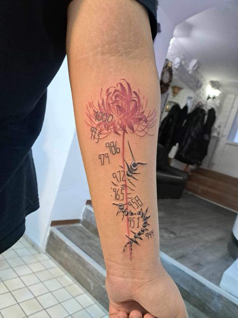 Tokyo Ghoul Flower Tattoo, Tokyo Ghoul Flower, Tokyo Ghoul Tattoo, Manga Tattoo, Leg Tattoo Men, Tattoo Style Drawings, Kaneki Ken, Tat Ideas, Tattoos Ideas