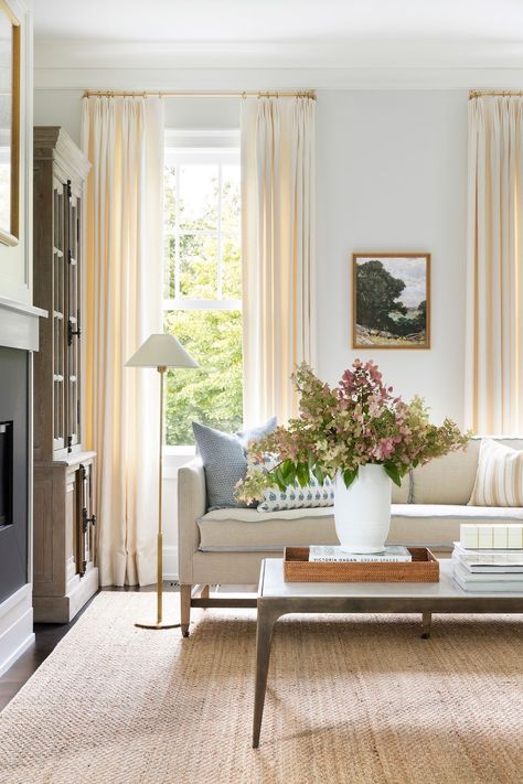 All Posts • Instagram Bria Hammel Interiors, Bria Hammel, Greenwich House, Tan Sofa, Tan Pillows, Fashion Family, Transitional Living Rooms, Coffee Table White, Studio Mcgee