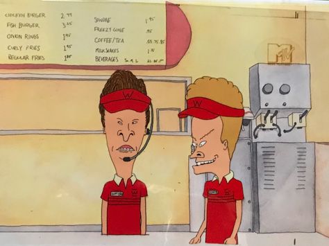 Beavis Y Butthead, Silly Cartoon, Mike Judge, Beavis And Butthead, Fish Burger, Curly Fries, 90s Cartoon, Best Duos, Comedy Central