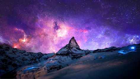 Mountain  galaxy [1920 x 1080] (I didn't do most of the work I just edited the mountain and the galaxy together) Galaxy Landscape Wallpaper Desktop, Galaxy Wallpaper For Pc, Galaxy Wallpaper Backgrounds Laptop, Cute Galaxy Wallpaper Laptop, Galaxy And Mountains, Galaxy Wallpaper Landscape, Space Wallpaper 1920x1080, Galaxy Wallpaper Pc, Galaxy Wallpaper Laptop