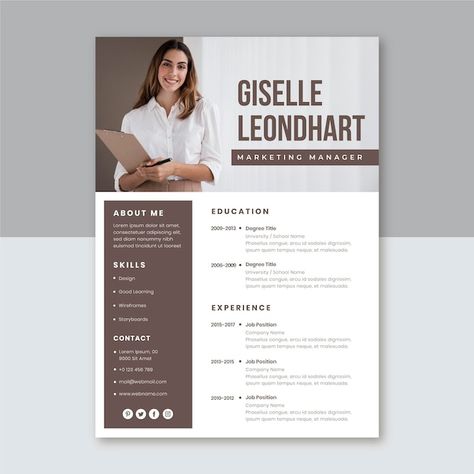 Modern Resume Design Creative, Cv Picture, Creative Resume Design, Curriculum Vitae Design, Curriculum Template, Resume Photo, Cv Original, Cv Inspiration, Graphic Design Cv