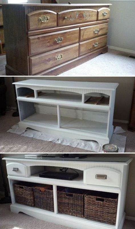 Ikea Desk Hack, Diy Furniture Redo, Diy Furniture Hacks, Wooden Dresser, Diy Furniture Renovation, Diy Furniture Easy, Ikea Pax, Furniture Renovation, Repurposed Furniture Diy