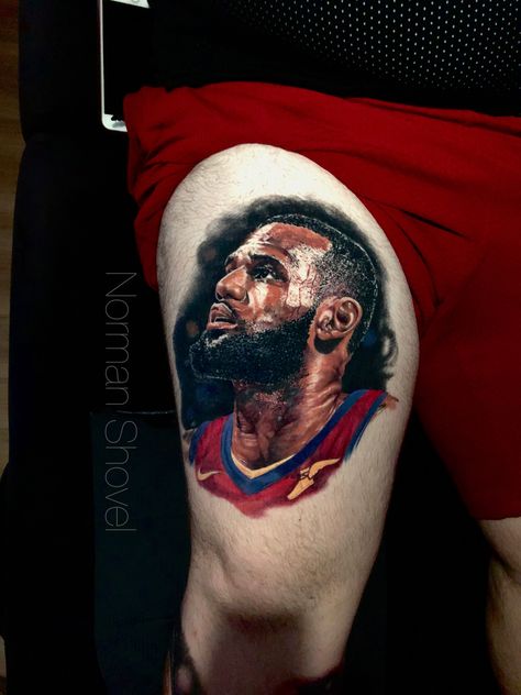 Lebron James Tattoo Design, Lebron James Tattoos, James Tattoo, Tattoos Color, Colour Tattoo, Shop Tattoo, Art Tattoos, Family Moments, Lebron James