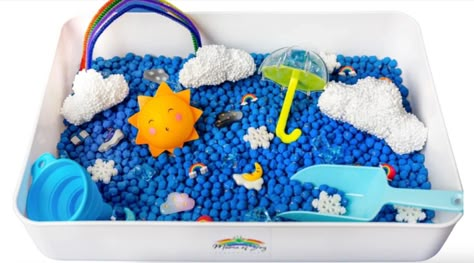 Weather Sensory Bin, Weather Sensory, Winter Crafts For Toddlers, Diy Toddler Toys, Toddler Sensory Bins, Sensory Games, Sensory Bin Ideas, Visual Literacy, Sensory Crafts