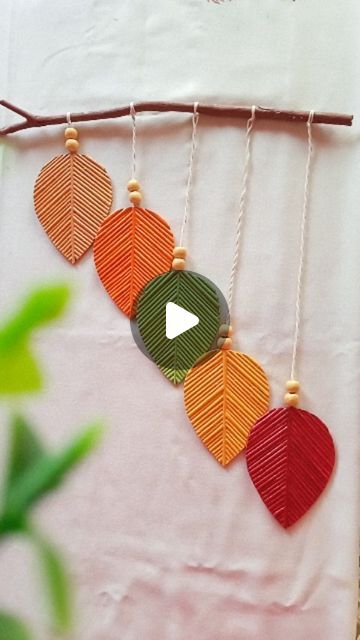 🌻Art & Creation🌻 on Instagram: "DIY Boho Leaves Wall Hanging...!!✨🤗 
.
.
.
#reels #viralreels #diy #boholeaves #boho #walldecore #homedecore #wallhanging #newspaper #craft #handmade #diycrafts #crafts #wallart #viral #trendingreels #trending #explorepage #explore #featured #instagood #instagram #insta #reelsinstagram #instareels" Crafts For Exhibition, Craft Using Newspaper, Craft Ideas With Newspaper, Diy From Newspaper, Embroidery Wall Art Ideas, Diwali Wall Decoration Ideas With Paper, Craft For Exhibition, Newspaper Wall Hanging Diy Paper, Diwali Wall Hanging Ideas