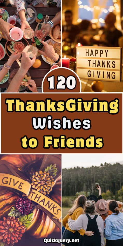 Thanksgiving is a season of warmth, gratitude, and togetherness—a time to celebrate the special people in our lives. As we gather around the table and reflect on our blessings, friends are often at the top of the list. Sending Thanksgiving wishes to friends is a thoughtful way to show appreciation… Happy Thanksgiving Images For Friends, Thanksgiving Emoji Combos, Happy Thanksgiving Wishes Friends, Thanksgiving Gratitude Ideas, Thanksgiving Wishes Messages Families, Happy Thanksgiving To Friends, Thanksgiving Wishes Messages, Thanksgiving Wishes To Friends, Thanksgiving Messages For Friends