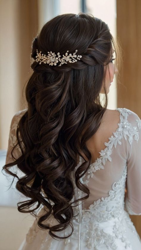 Discover 30 stunning bridal hairstyles for straight long hair short hair bangs curly hair short veil messy crown easy medium length afro simple elegant half up half down natural hair braided styles From sophisticated updos to effortless waves find the perfect hair inspo for your big day Wedding Hairstyles Asian Hair, Medium Length Afro, Hairstyles For Straight Long Hair, Bridal Hair Curls, Trendy Bridal Hairstyles, Short Bridal Hair, Celtic Hair, Effortless Waves, Winter Wedding Hair