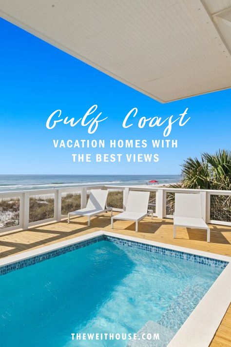 In need of a luxury beach vacation? Check out our latest roundup of Gulf Coast Airbnbs. Each listing included is a beach front property, meaning you'll get the best of the best Gulf views. You deserve it. #beach #luxuryvacation #beachvacation #beachtrip #beachdestination #gulfcoast #30A #pensacola #springbreak #summertravel #familyvacation #familytravel Florida Gulf Coast Beaches, Luxury Beach Vacation, Gulf Coast Vacations, Gulf Coast Beaches, Beach House Vacation, Beach Santa, Gulf Coast Florida, Cottage Rental, Beautiful Vacations